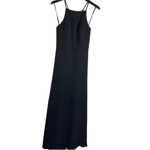 Kleinfeld black square neckline and criss cross back dress